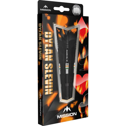 Mission Dylan Slevin Oceans Black Titanium 90% Tungsten Steel Tip Dart Set