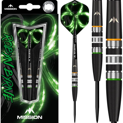 Mission Robyn Byrne Black Titanium 90% Tungsten Steel Tip Dart Set