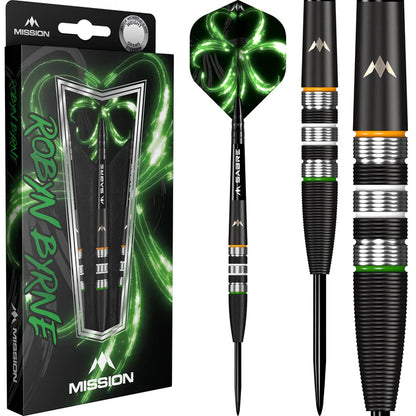Mission Robyn Byrne Black Titanium 90% Tungsten Steel Tip Dart Set