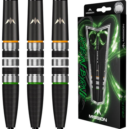 Mission Robyn Byrne Black Titanium 90% Tungsten Steel Tip Dart Set