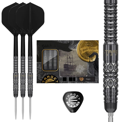 Target Japan Black Marque Creed 90% Tungsten Swiss Point Steel Tip Dart Set