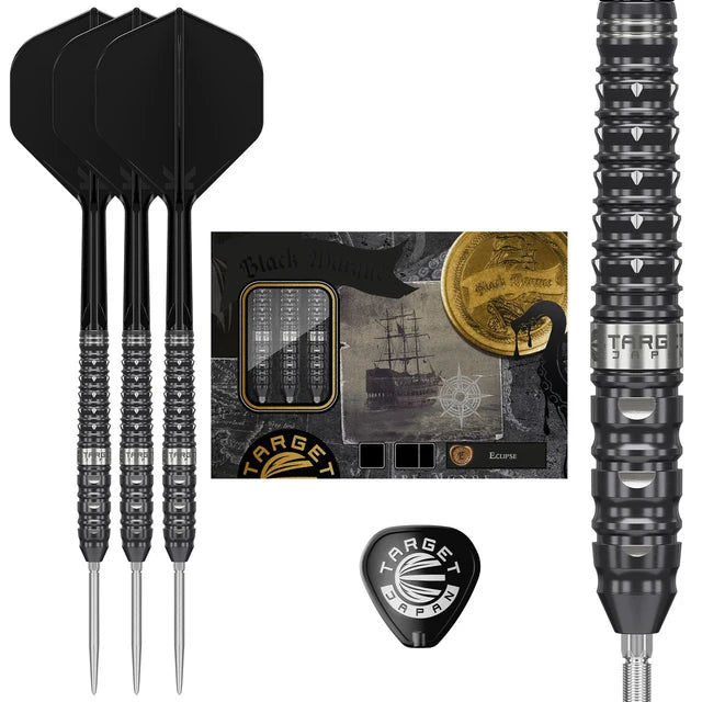 Target Japan Black Marque Eclipse 90% Tungsten Swiss Point Steel Tip Dart Set