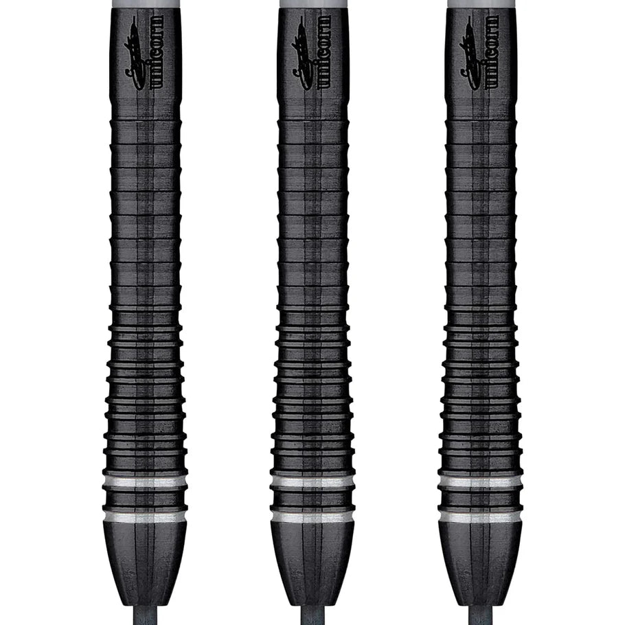 Unicorn Gary Anderson Noir Phase 6 90% Tungsten Swiss Point Steel Tip Dart Set