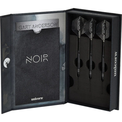 Unicorn Gary Anderson Noir Phase 6 90% Tungsten Swiss Point Steel Tip Dart Set