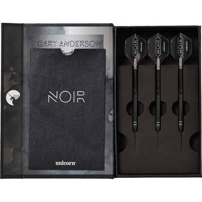 Unicorn Gary Anderson Noir Phase 6 90% Tungsten Swiss Point Steel Tip Dart Set