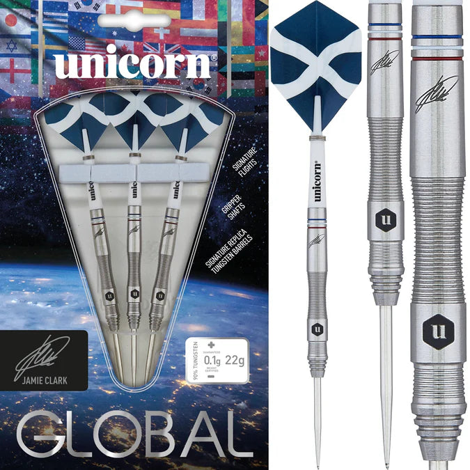 Unicorn Jamie Clark Natural 90% Tungsten Steel Tip Dart Set