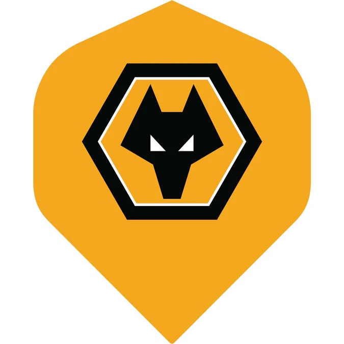 Wolverhampton Wanderers FC Official Licensed Wolves F1 Yellow Crest 100 Micron No2 Dart Flights